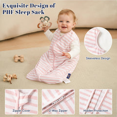 PHF 0-5 TOG sleep sack, spring-summer use, light warmth for comfort.