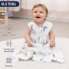 PHF sleep sack with 2-way zipper enables easy nighttime diaper changes.