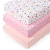 PHF butterfly-crib-sheet 28x52 provides a soft, breathable sleep surface for baby.