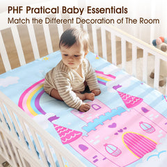 PHF castle crib sheet folded pack with castle design