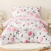 PHF floral toddler comforter with soft, breathable fabric for all-season warmth