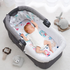 PHF Mermaid bassinet sheet in soft microfiber delivers gentle, breathable comfort for baby.