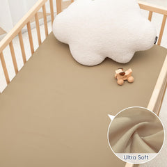 PHF mini crib sheets with 5-inch pocket stay secure.