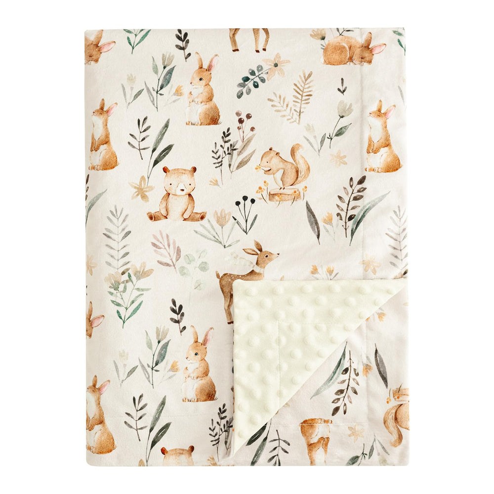 PHF Minky baby blanket double layer provides warmth and security during naps.