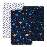 PHF Space Silky mini crib sheet fabric close-up, ultra-soft microfiber for comfort.