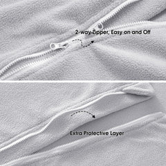 PHF blue side view sleep sack, roomy fit for movement.