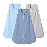 PHF warm micro-fleece sleep sack grey front view, cozy naps.