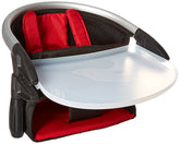 Phil-teds Lobster clip-on high chair folded for ultra-compact travel.