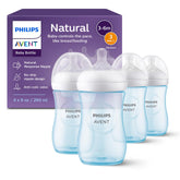 Philips Avent Natural bottle blue 9oz Flow 3 for controlled milk release
