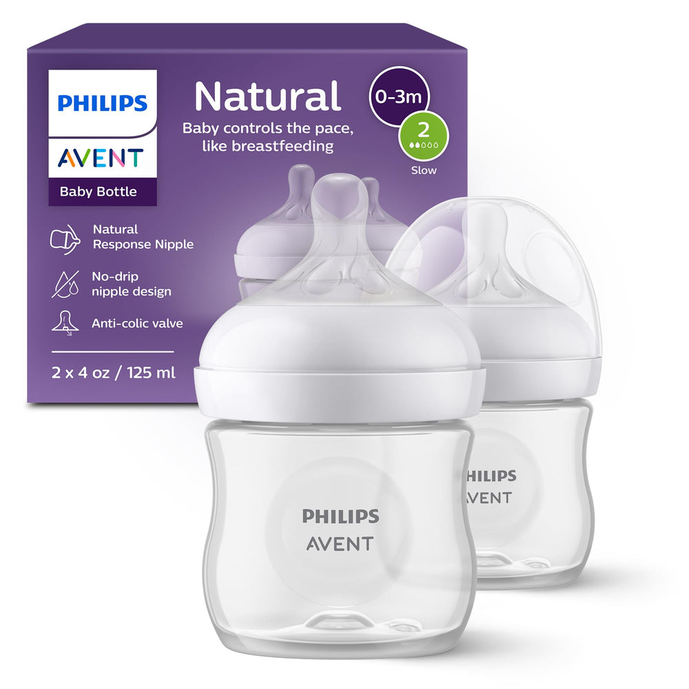Philips Avent Natural bottle opening tip supports baby's natural feeding rhythm.