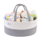 PHILORN diaper caddy organizer front view showing spacious storage for diapers and wipes