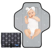 PHOEBUS BABY portable changing pad opened for convenient on-the-go use.