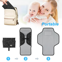 PHOEBUS BABY built-in pillow supports baby's head during diaper changes.
