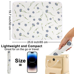 PHOEBUS BABY portable changing pad folds compactly for easy stash in a diaper bag.