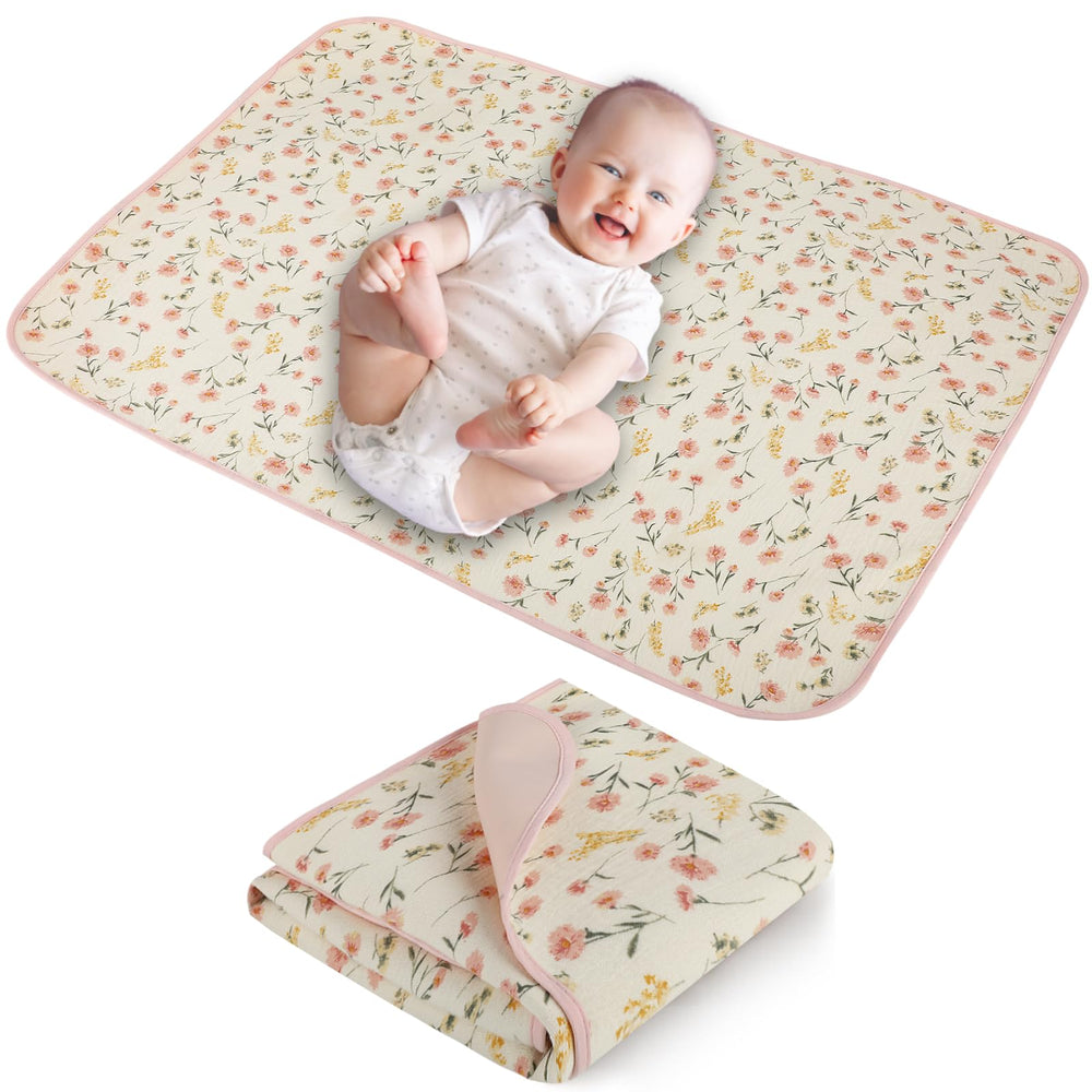 PHOEBUS BABY changing pad front view with soft muslin top for comfortable diaper changes.