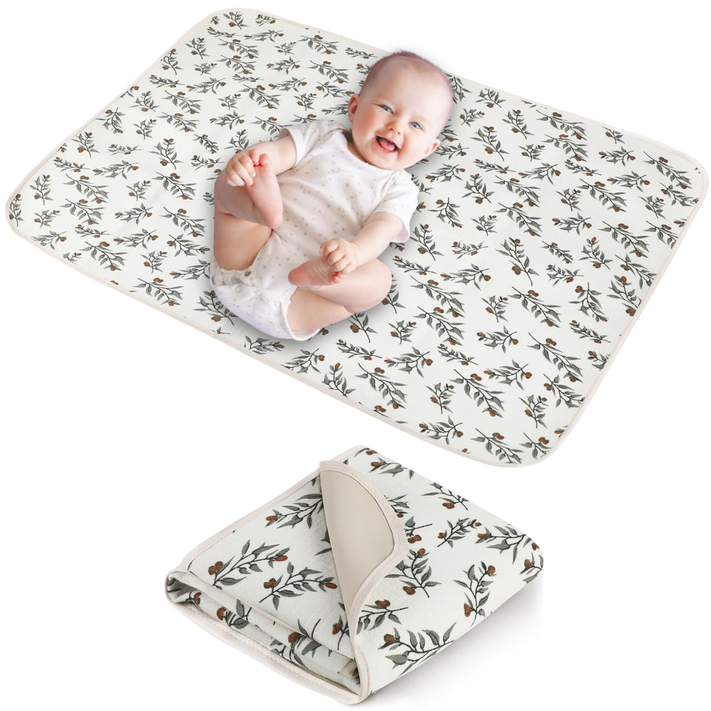 PHOEBUS BABY changing pad front view highlighting double-sided design for versatile use and easy cleanup