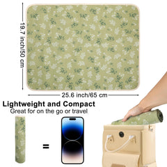 PHOEBUS BABY four-layer absorbent muslin keeps baby dry during changes.