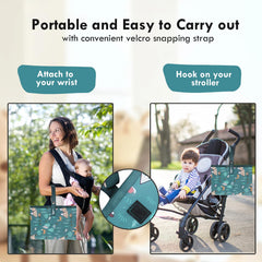 PHOEBUS BABY changing pad folded compact fits in a diaper bag.