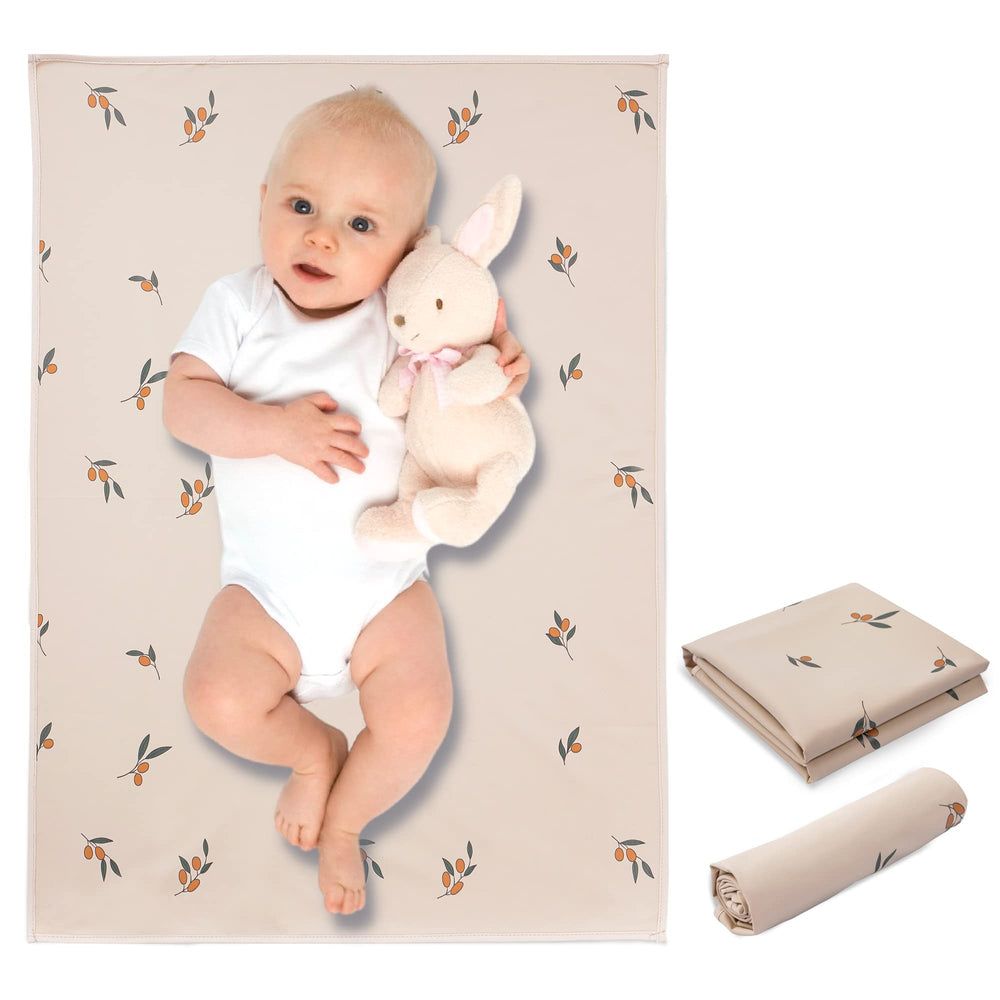PHOEBUS BABY vegan leather changing mat rolled for portable travel