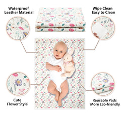 PHOEBUS BABY changing mat surface is wipe-clean and travel-friendly