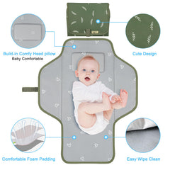 PHOEBUS BABY waterproof-changing-pad with wipe-clean surface for quick sanitation.