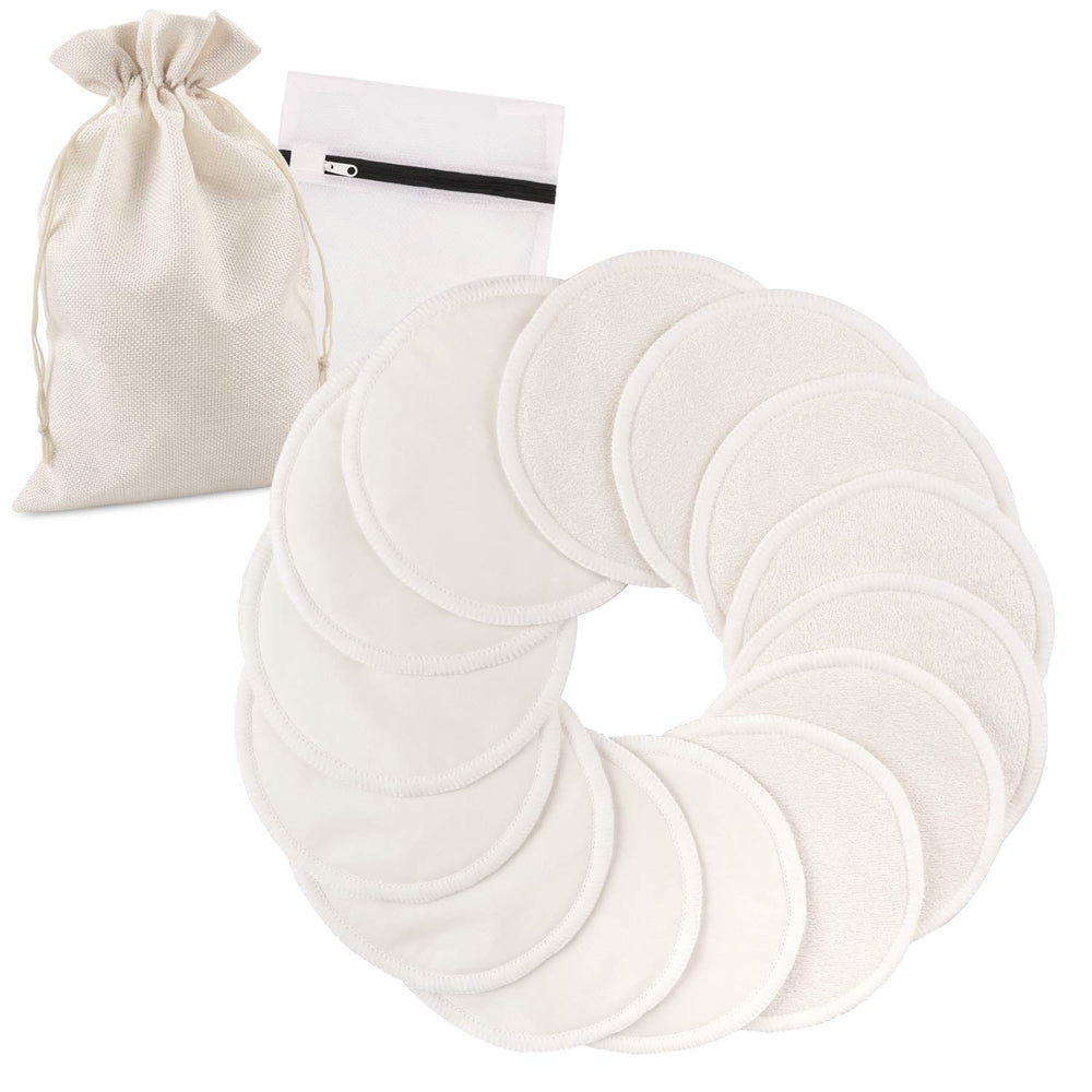 PHOGARY bamboo nursing pads 14-piece set, soft against skin and comfortable.