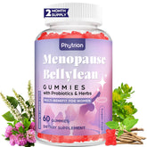 Phytrion Menopause Gummies bottle front highlights sugar-free relief for night sweats.