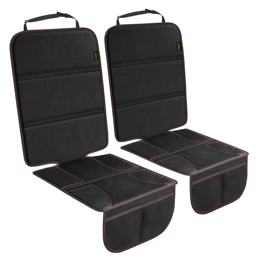 PIDO car seat protector with thick padding shields leather seats from spills and dents.