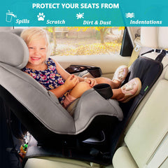 PIDO water-resistant Oxford fabric car seat protector guards against stains on upholstery.
