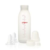 Pigeon baby cleft-palate bottle with two nipples supports controlled feeding.