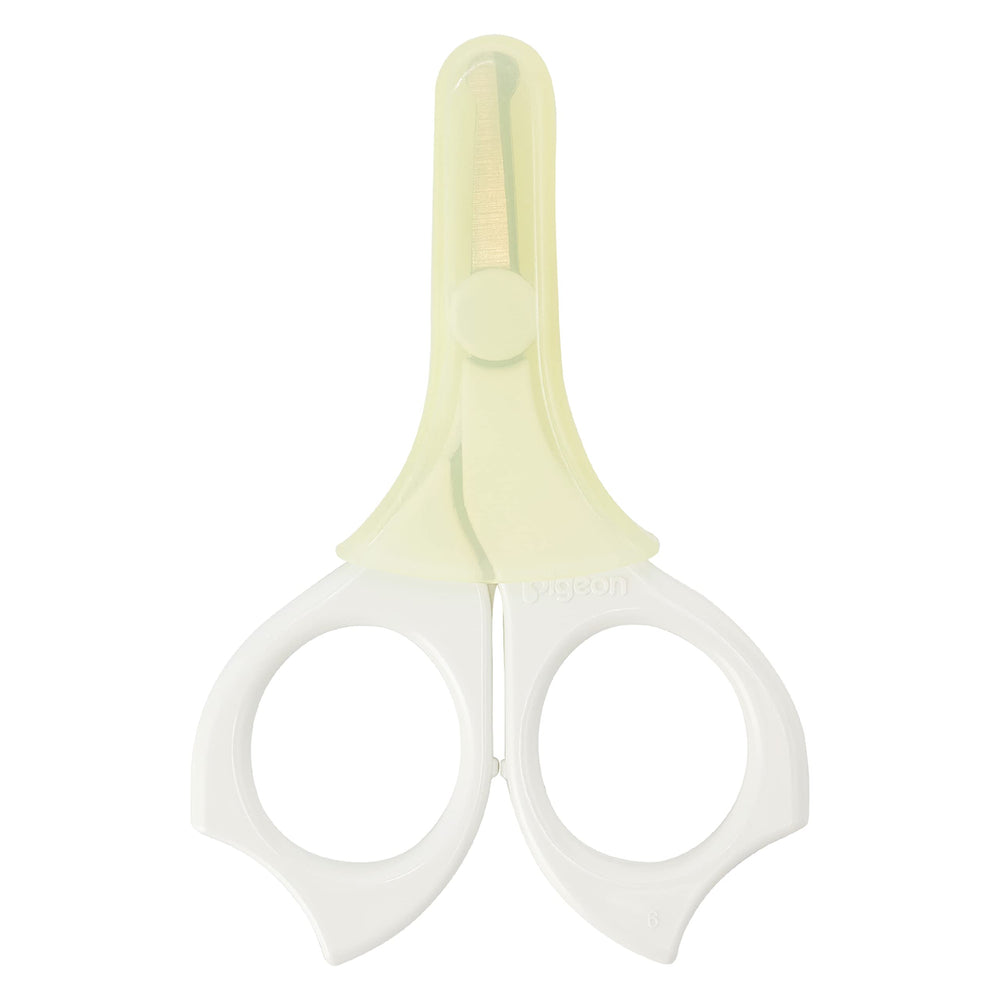 Pigeon Baby Nail Scissors with round tip for gentle grooming.