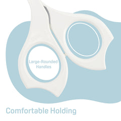 Rust-resistant stainless steel blades deliver durable trimming.