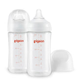 Pigeon glass nursing bottle wide neck anti-colic for calmer feeds.
