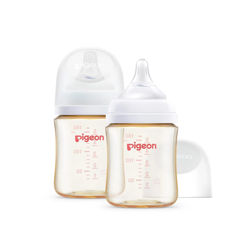 Pigeon PPSU bottle with a wide neck for easy grip and cleaning.
