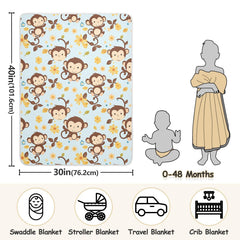 Pigsaly crib blanket with soft surface, breathable and comfortable.