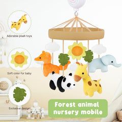 PIIKAGO Animals crib mobile giraffe plush for gentle visual interest and calm nights.