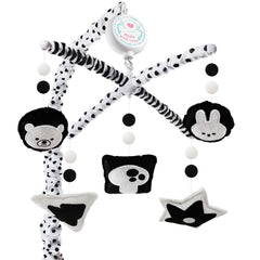 PIIKAGO Montessori crib mobile with dots and stripes to boost visual focus during naptime