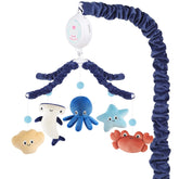 PIIKAGO Ocean Crib Mobile with octopus plush for soothing visual tracking and bedtime calm.
