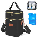 PIIOSER baby bottle tote with ice pack keeps bottles cool on the go.