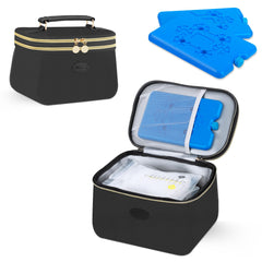 PIIOSER breast milk cooler bag front view, portable for on-the-go moms.
