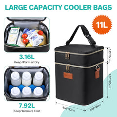 PIIOSER bottom cooler chamber holds up to six bottles up to nine ounces.