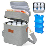 PIIOSER breastmilk cooler bag bottom cooler compartment keeps bottles organized on the go