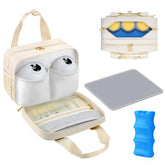 PIIOSER breastmilk cooler bag front pocket for quick access on the go.