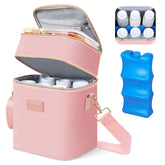 PIIOSER Breastmilk Cooler Bag with Ice Pack in use keeps milk cool on the go