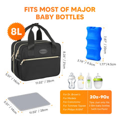 PIIOSER wearable pump bag with elastic pouches keeps pumps secure.