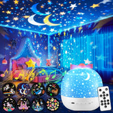 PIKOY Unicorn night light projector creates calming starry ceiling scenery