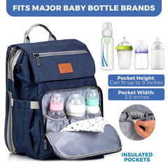 PILLANI diaper bag backpack large main compartment stores newborn essentials