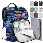 PILLANI diaper bag backpack front pocket for quick access to keys and small items.