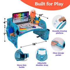 PILLANI travel tray compact-size fits on laps for easy road trips