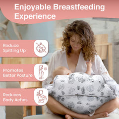 PILLANI nursing pillow removable cotton cover for easy cleaning.